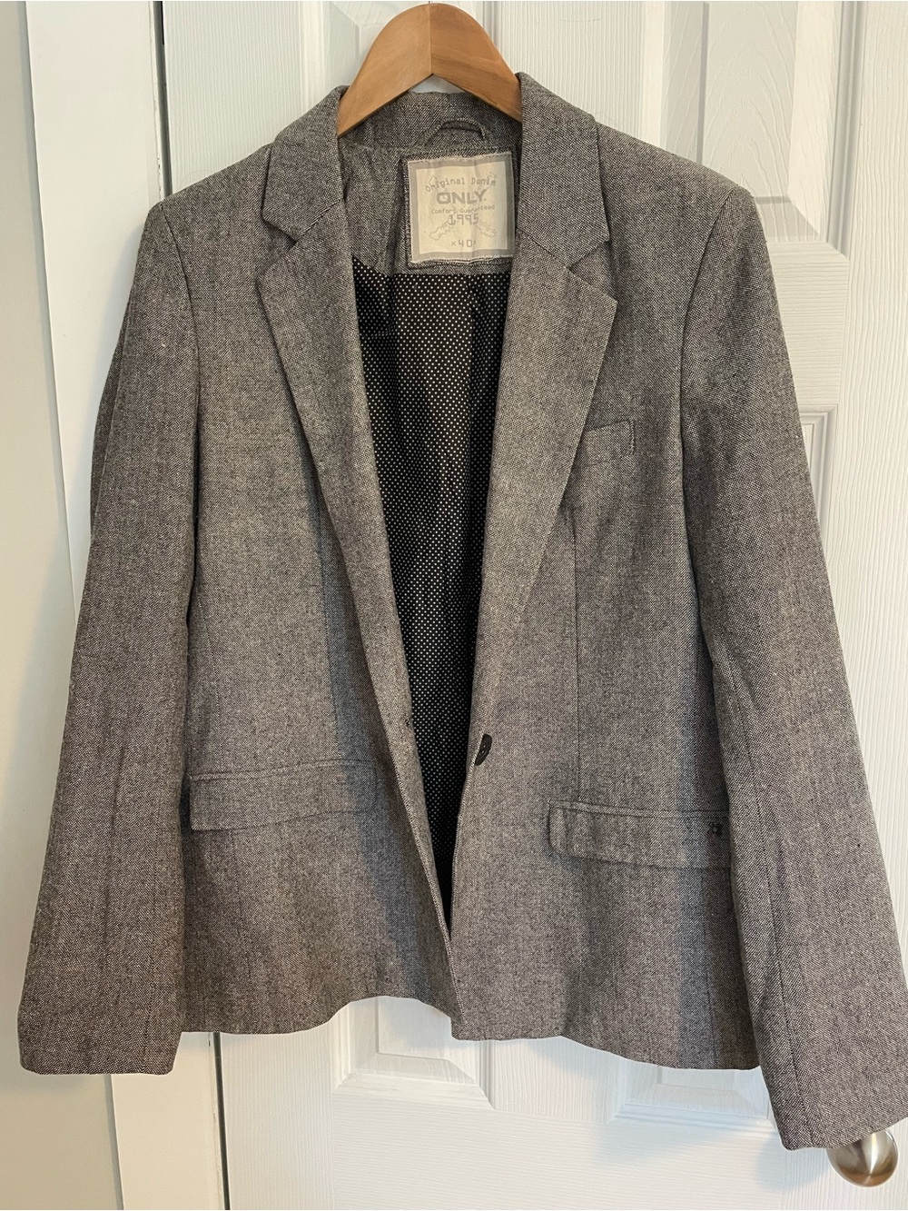 ONLY Gray Women's Tailored Blazer Jacket